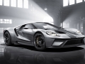 All-new Ford GT in Liquid Silver, L-R, 3/4 Front Shown, February 2015